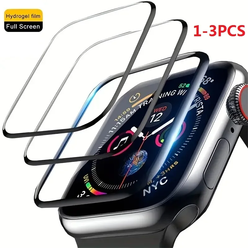 1-3Pcs For Apple Watch Ultra 2 Series 9 S 8 7 6 49mm 38mm 42mm 40mm 44mm 41mm 45mm 3D Full Cover PMMA Soft Screen Protector Film