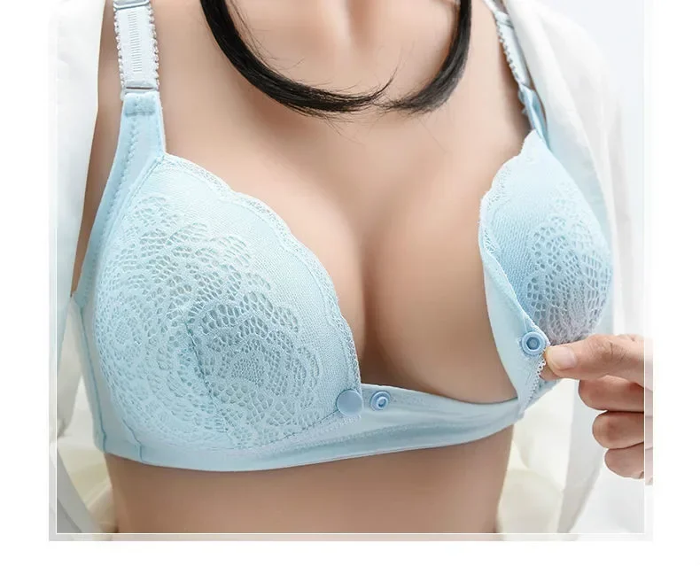 Maternity Bra Wire Free Front Closure Breastfeeding Nursing Bra Pregnant Women Sleeping Bras Maternity Bra