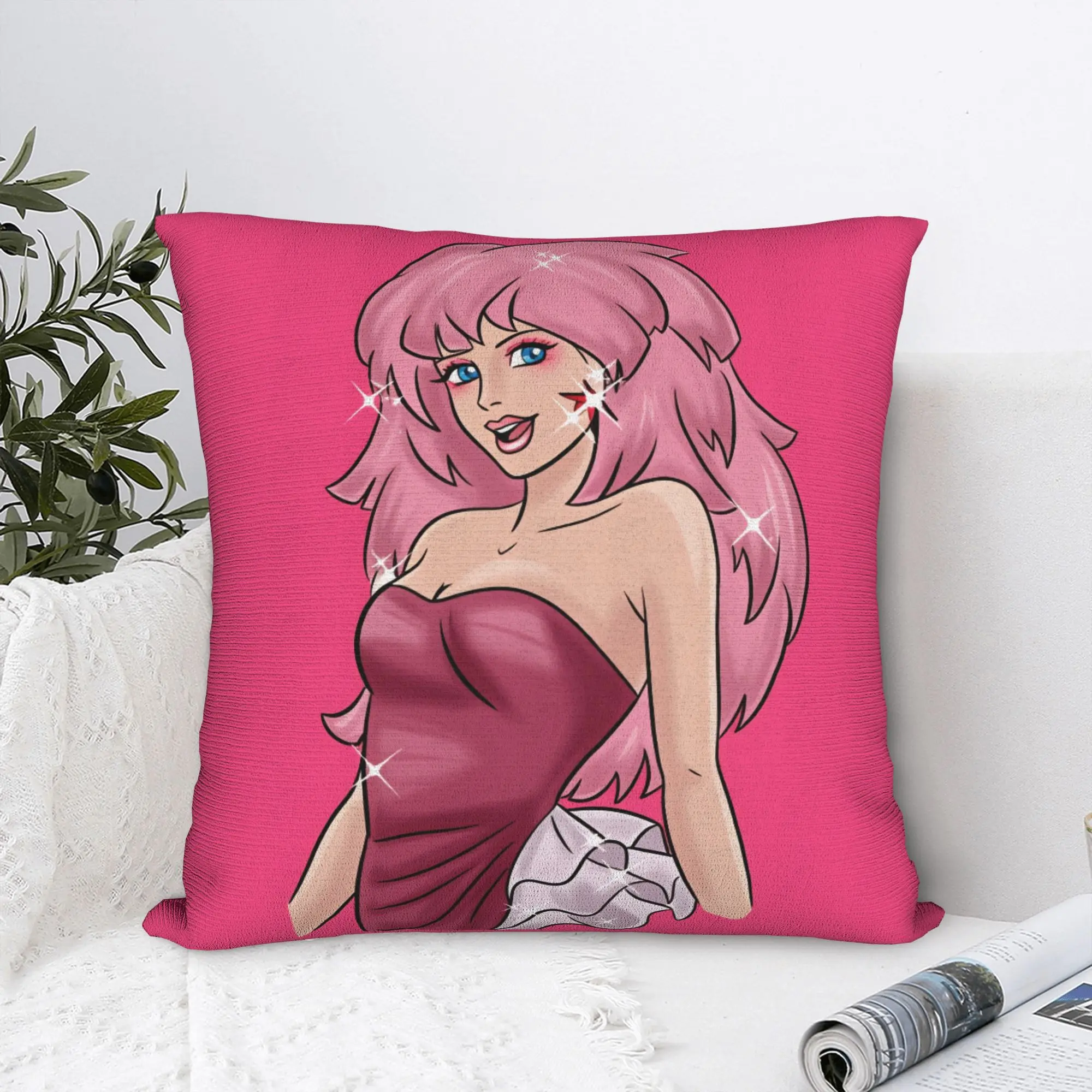 Kpop Jem and the Holograms Pillow Case  Retro Trendy Pillow Cover Comfy Pillowcases For Sofa Car Home Decor