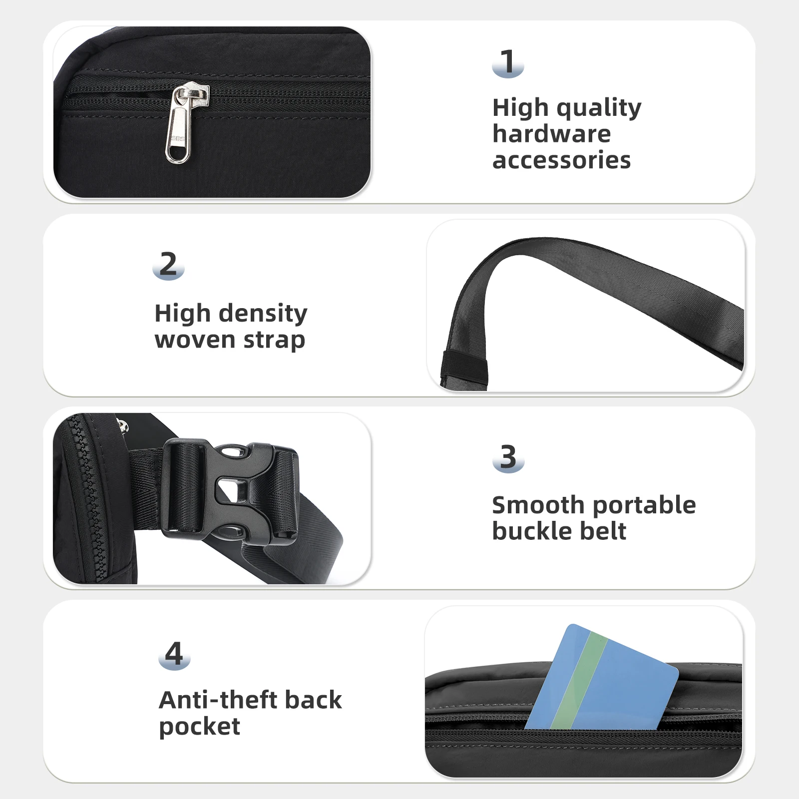 Fanny Packs Waist Pack for Women Waterproof Waist Bag with Adjustable Strap for Travel Sports Running Mini Fashion Crossbody Bag