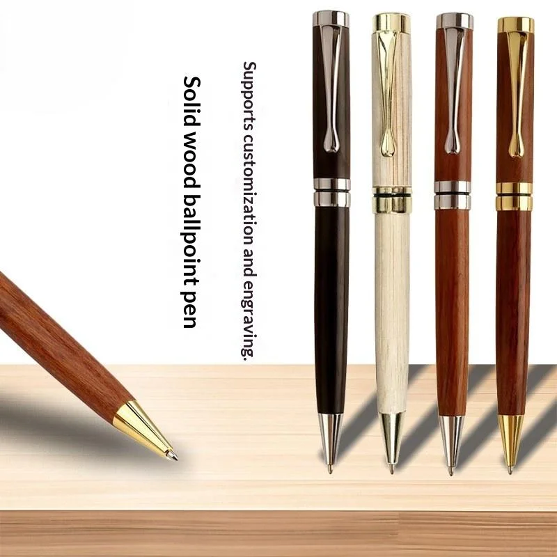 

Premium Metal Ballpoint Pen With Wood For Smooth Writing Experience And High-End Design-Black Ink-Office-With CaseNF stationery