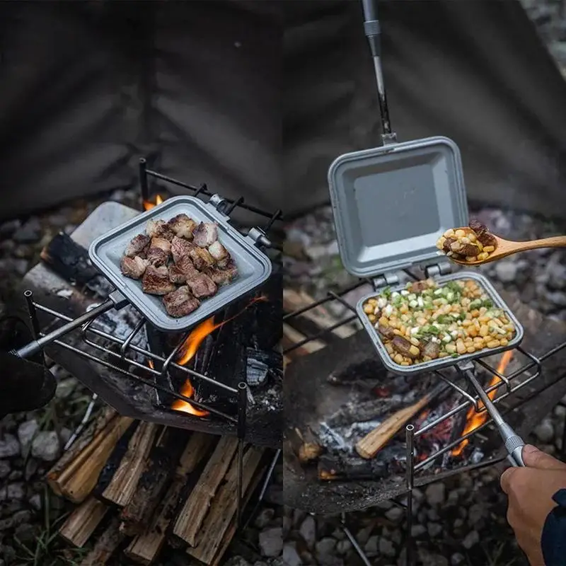 

Multifunctional Tray Outdoor Camping Picnic Breakfast Clamp Sandwich Baking Pan Dual-Sides Sandwich Baking Machine