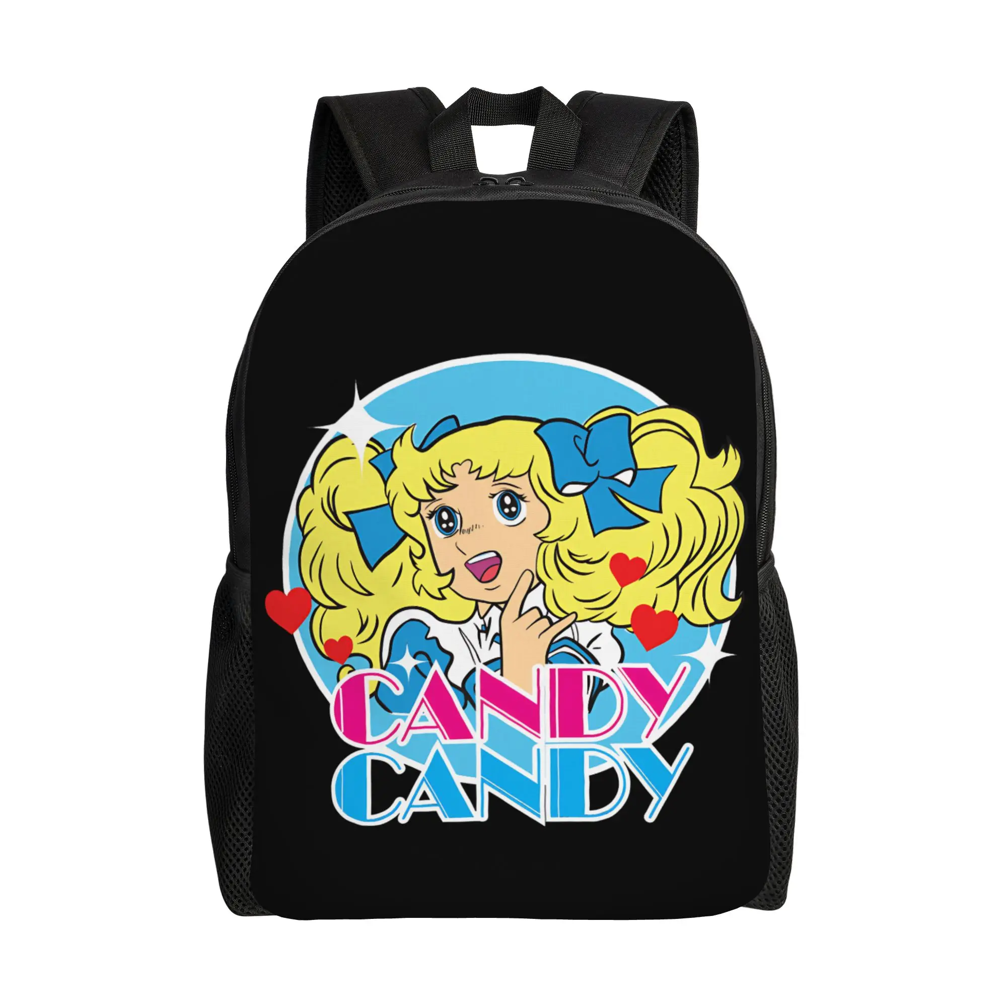 

Японский ретро-рюкзак Candy Candy для мужчин и женщин, стильный студенческий рюкзак для работы, сумка через плечо для ноутбука в стиле аниме и манги, легкий вес