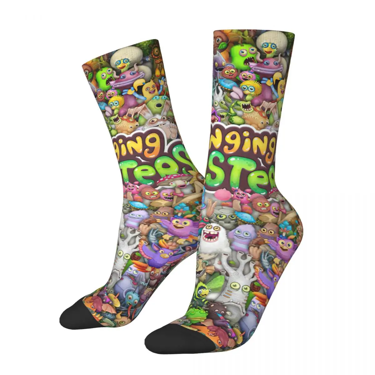 

New Men's Socks My Singing Monsters Collage Game Sock Polyester Cartoon Skateboard Women Socks Spring Summer Autumn Winter