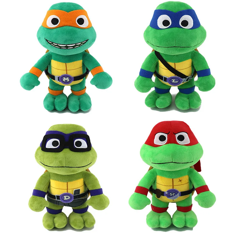 Cute Ninja Turtle Chibi Plush Doll Stuffed Toy Kawaii Action Hero Gift for Boys Girls Fans Soft Collectible Ornament