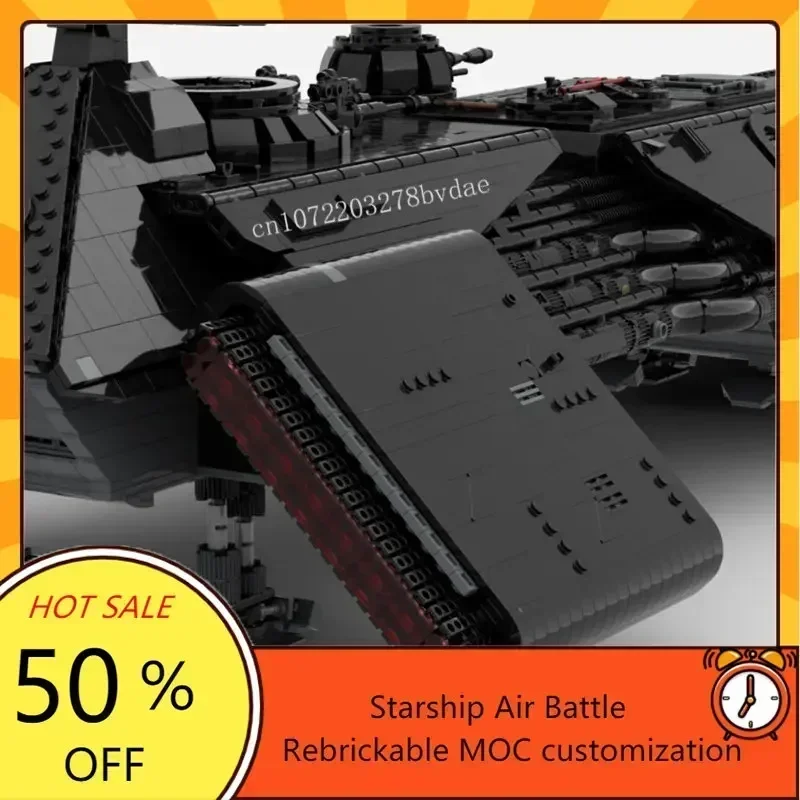 Model Pertempuran Militer Perang Luar Angkasa Night Buzzard MOC, Mainan Edukasi Rakitan DIY, Puzzle Arsitektur Kustom, Hadiah