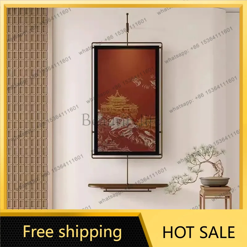 YJ Modern High-End Vintage Style Mural Decorative Painting for Sales Office Entrance Sofa Background Wall Hanging Painting