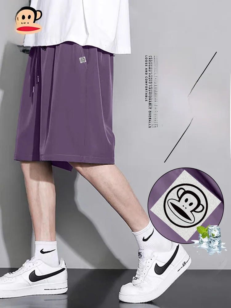 

Мужские спортивные брюки American Sle Casual Spor, летние модные фиолетовые брюки с охлаждающим эффектом, прямого кроя