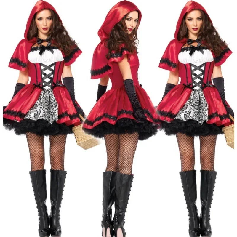 

Halloween Costume Little Red Riding Hood Sexy Queen Princess Uniform All Saints Costume Role-playing Game Uniform