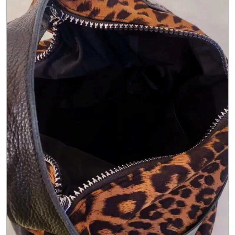 Brown Leopard Women\'s Bag 2024 Autumn/Winter New Versatile Shoulder Crossbody Fashionable Big Bag Large Capacity Female Handbag