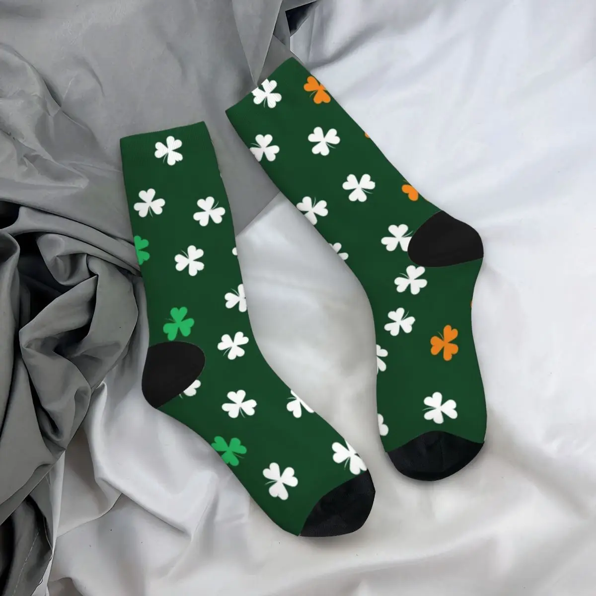 St. Patricks Day All Over Irish Flag Gifts for men Sport Breathable Soft Unisex Socks High Elastic Middle Tube Stocking