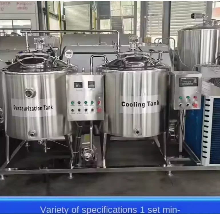 Tanque Vertical de Refrigeração de Leite em Aço, Equipamento Pasteurizador de Resfriamento Direto para Leite de Cabra e Vaca, Aço Inoxidável de Grau Alimentício