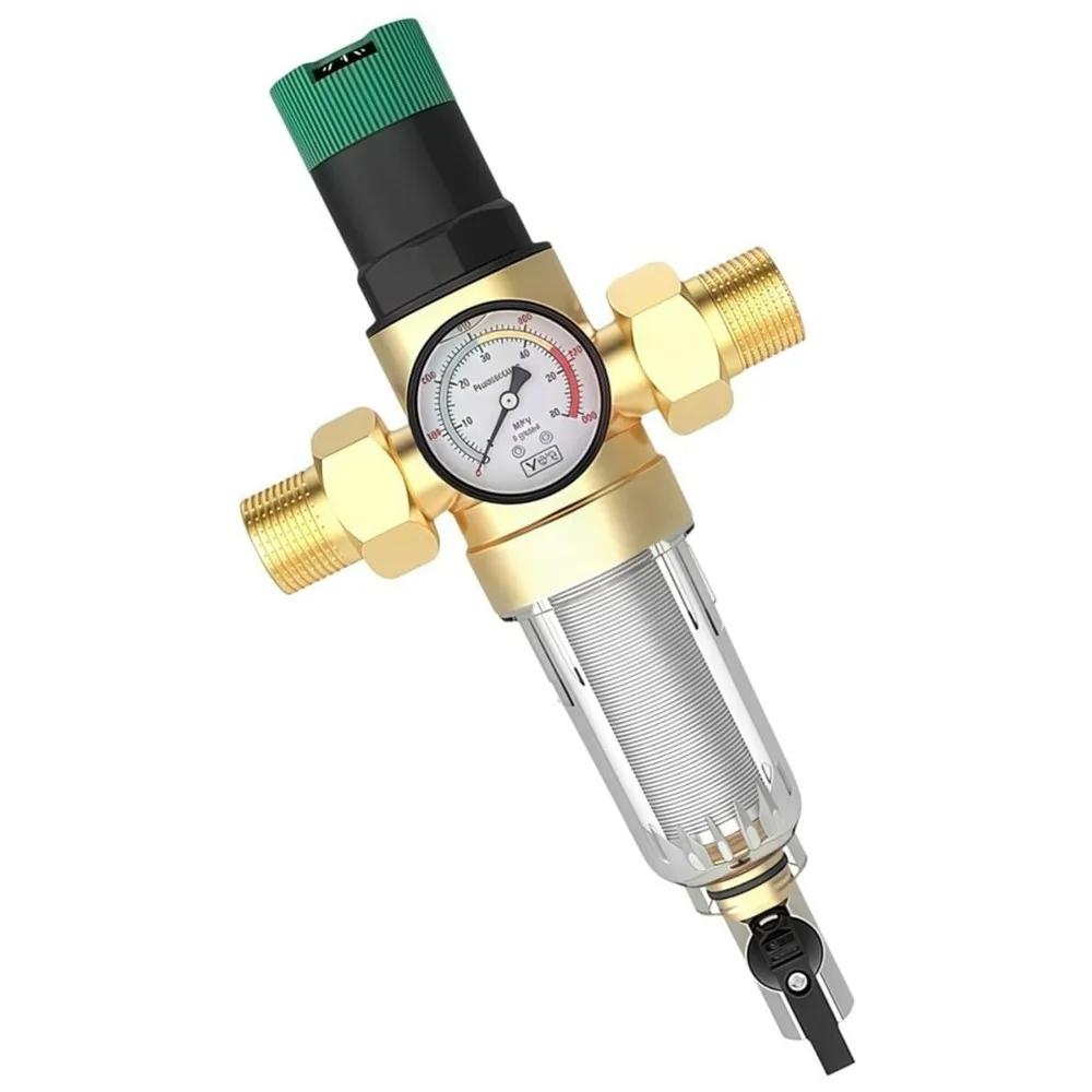 LITE-For Home Water Supply Front Filter Water Pressure Regulator Filter DN20 3/4", Reduces Pressure, Prevents Sediment Damage
