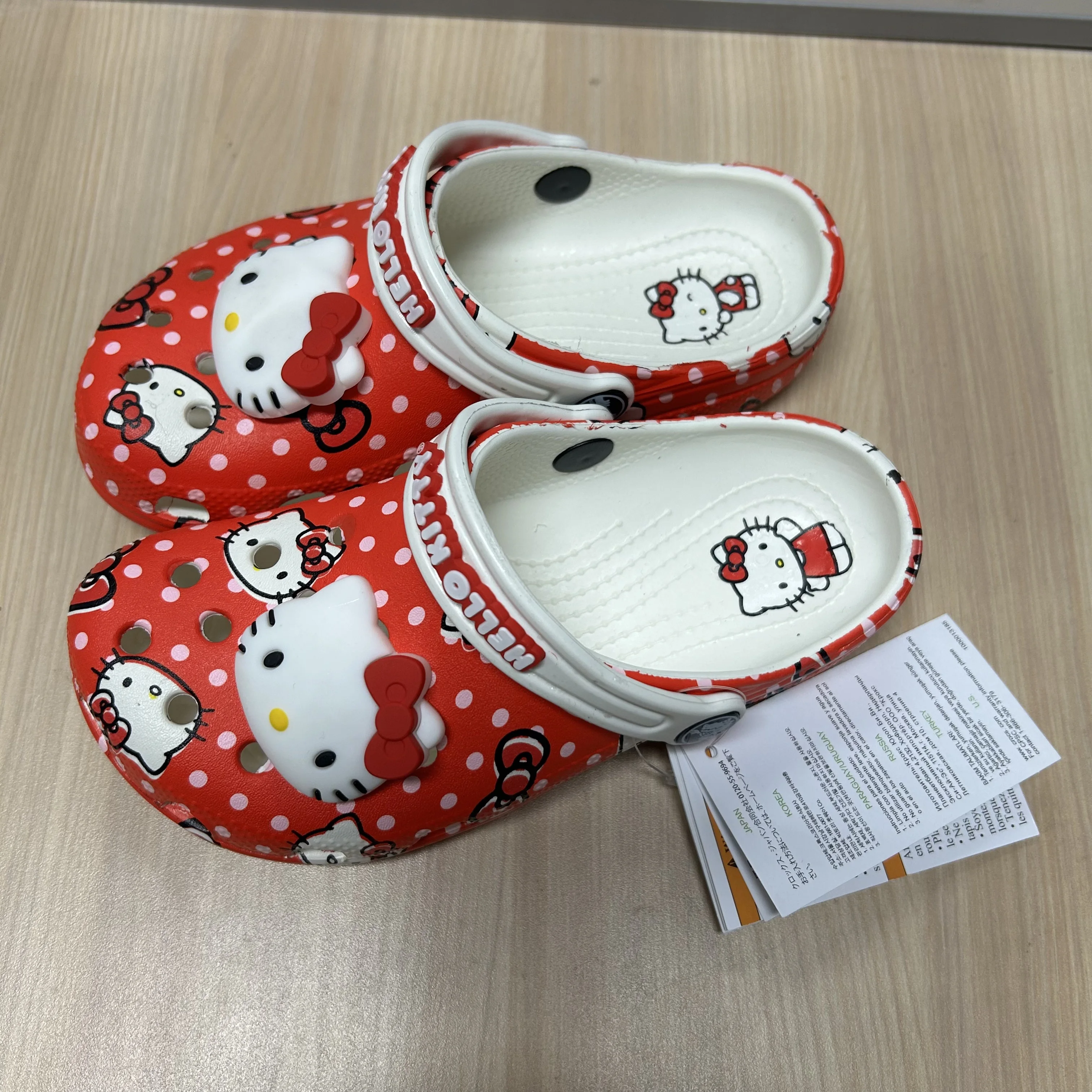 Mininstants Sanurgente Hello Kitty Hole Sandals Slipperst, Kawaii Anime, Home Beach brûleur Shoe, Adultes, Enfants, Anniversaire, Cadeau de Noël, Été