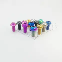 Liumeili Titanium Ti Bolt M5x10mm T25 Torx Head Ti M5 Screws for Bike Disc Brake Rotors Mountain&Road Bike