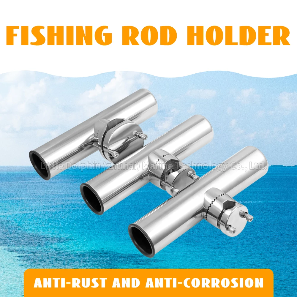 

Little Dolphin Fishing Clamp On Rod Holder Boat Accessories Marine Grade 316 Stainless Steel Supplies