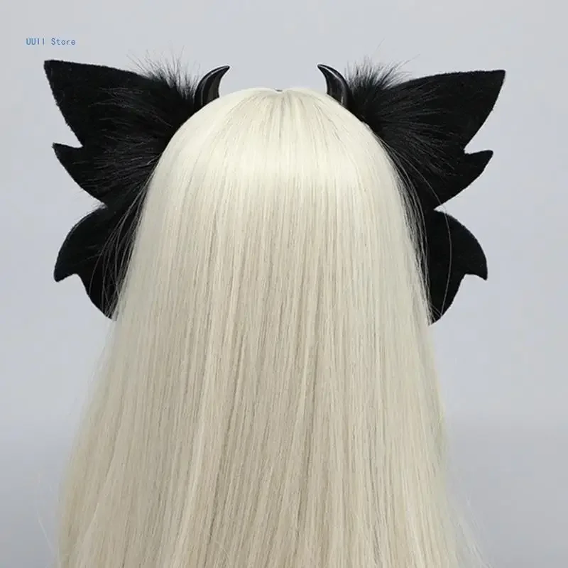 Diadema con orejas de animales de peluche de dibujos animados, tocados para disfraz, decoración para el cabello, accesorio de Cosplay para mujeres y niñas