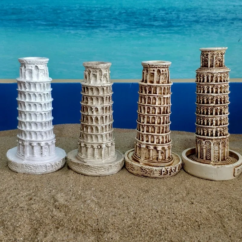 ملحقات طاولة الرمل النفسية لبرج بيزا المائل الإيطالي الأكثر مبيعًا من الراتنج لتزيين الحلي #2