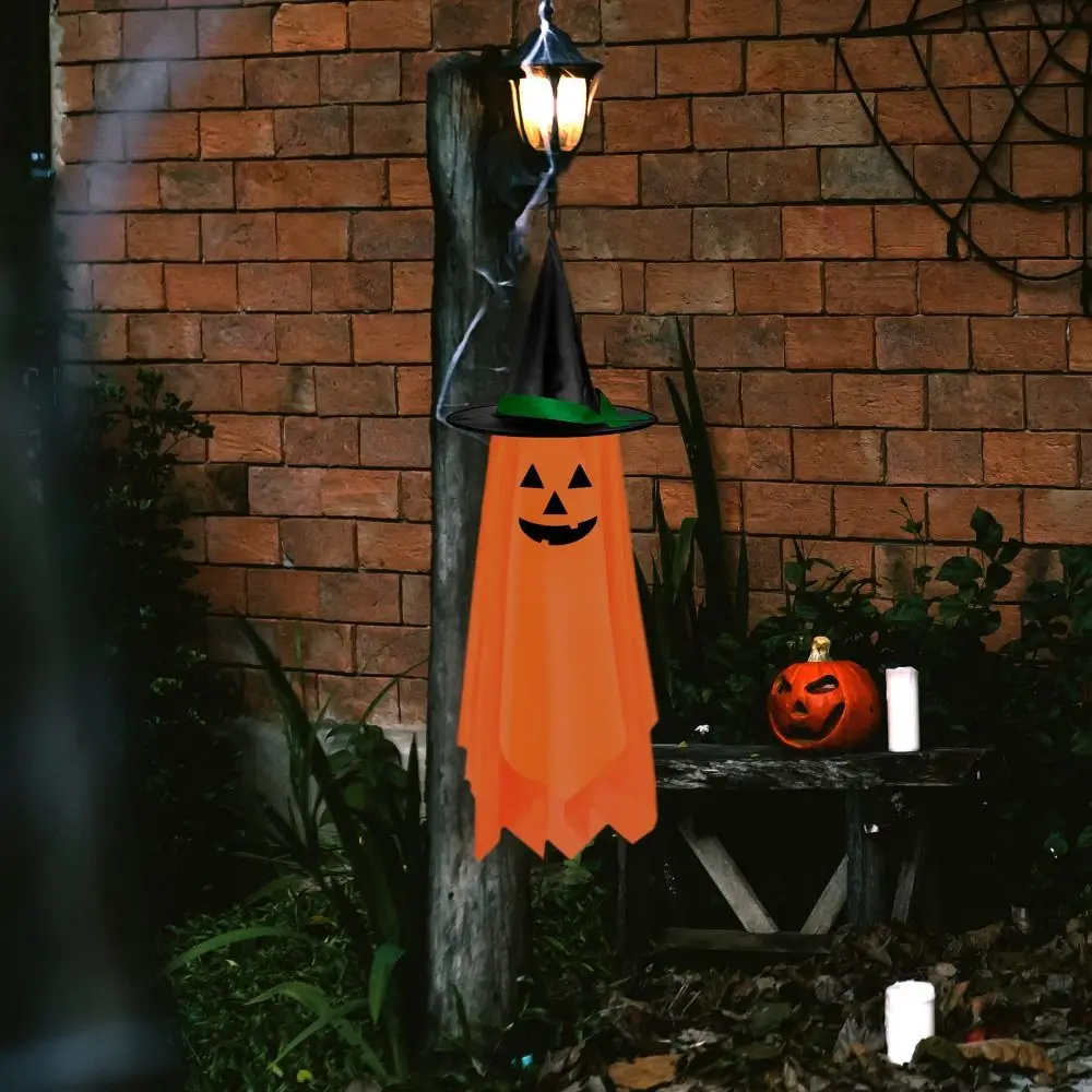 Hanging Pumpkin Hat Decor Creative Easy Installation Halloween Pumpkin Pendant Reusable Foldable Witch Hats Ornaments