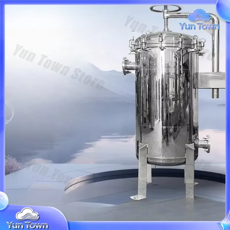 Bag Filter for Industrial Pre-Edible Oil Filtration Flanged 304 Stainless Steel Sediment Cloth Bag Filter Eight Bags Large
