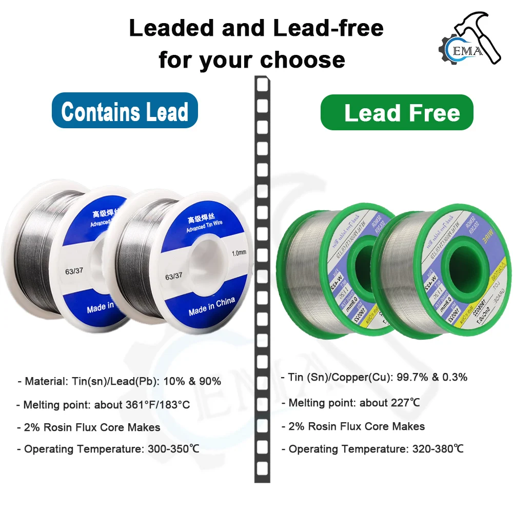 50g-500g Solder Tin Wire Eco-friendly Low Melting Point No Clean Needed SN99.3CU0.7 Leady Free/Leady Soldering Tin Wire