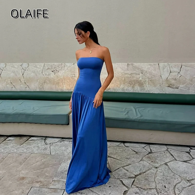 Modesto vestido de baile de sereia sem alças, sem mangas, até o chão, vestidos de noite de cetim, sem costas, vestido de festa formal personalizado