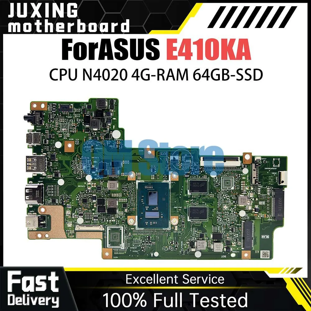 

E410KA Mainboard For ASUS Vivobook Go 14 E410K E510KA E510K Laptop Motherboard CPU N5100 8GB RAM 100% TEST OK