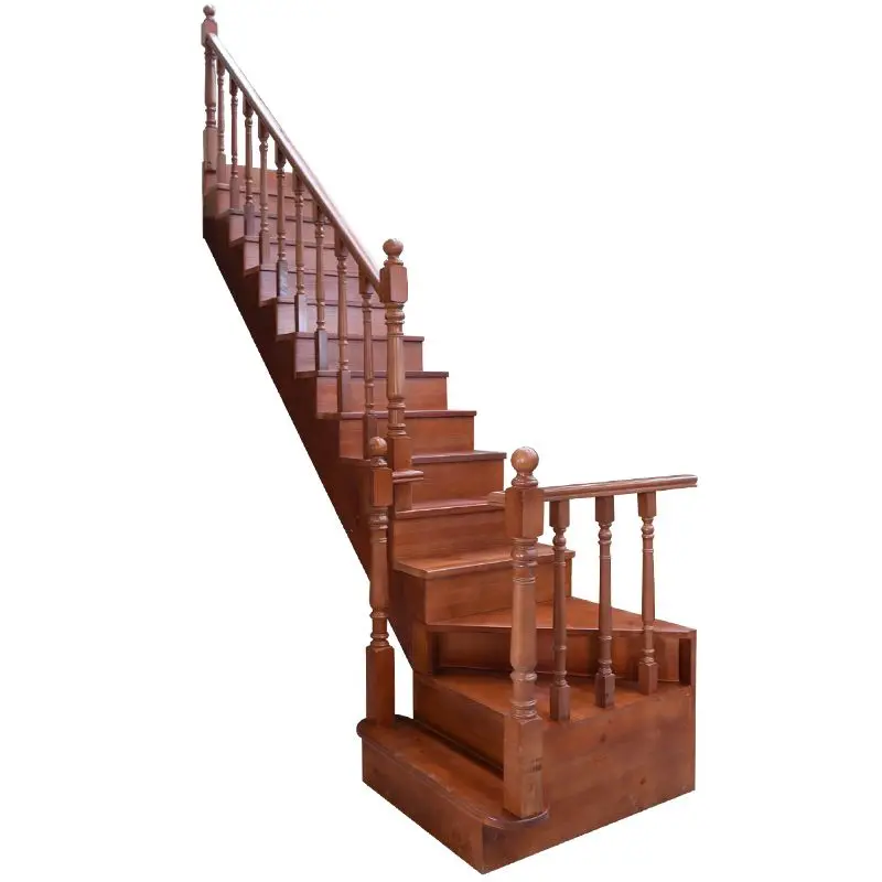 

Retro wind wood stairs, indoor household ladders, duplex solid wood loft stairs