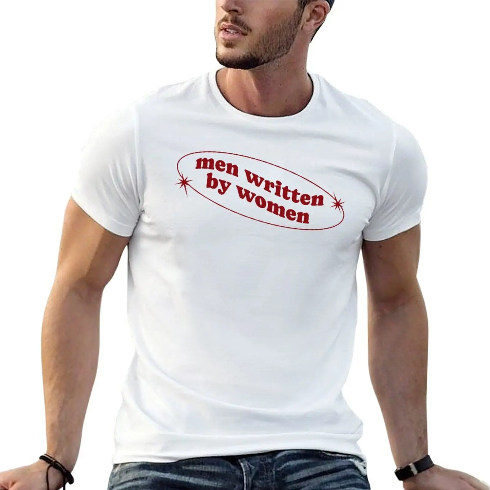 men written by women, red T-Shirt hippie clothes summer 2026 anime shirts men