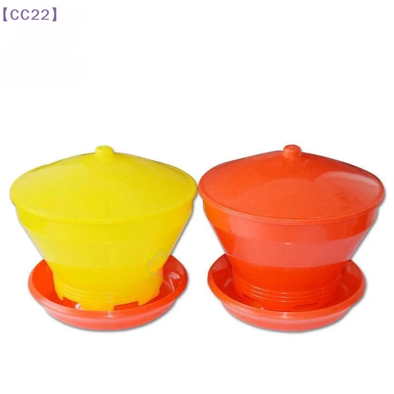 （CC22）1 Pc Heavy Duty Plastic Poultry Feeder Rainproof Lid Anti Spill Design For Backyard Chicken Coops Small Farms