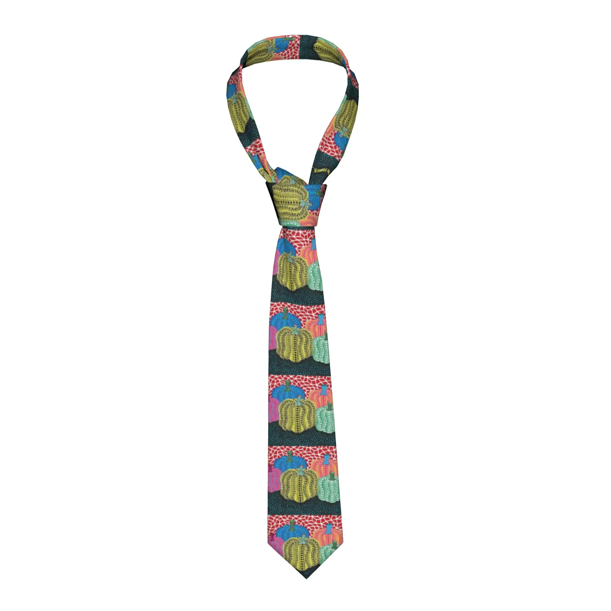 Formal Three Polkadot Pumpkin Art Neck Ties for Office Men Yayoi Kusama Necktie