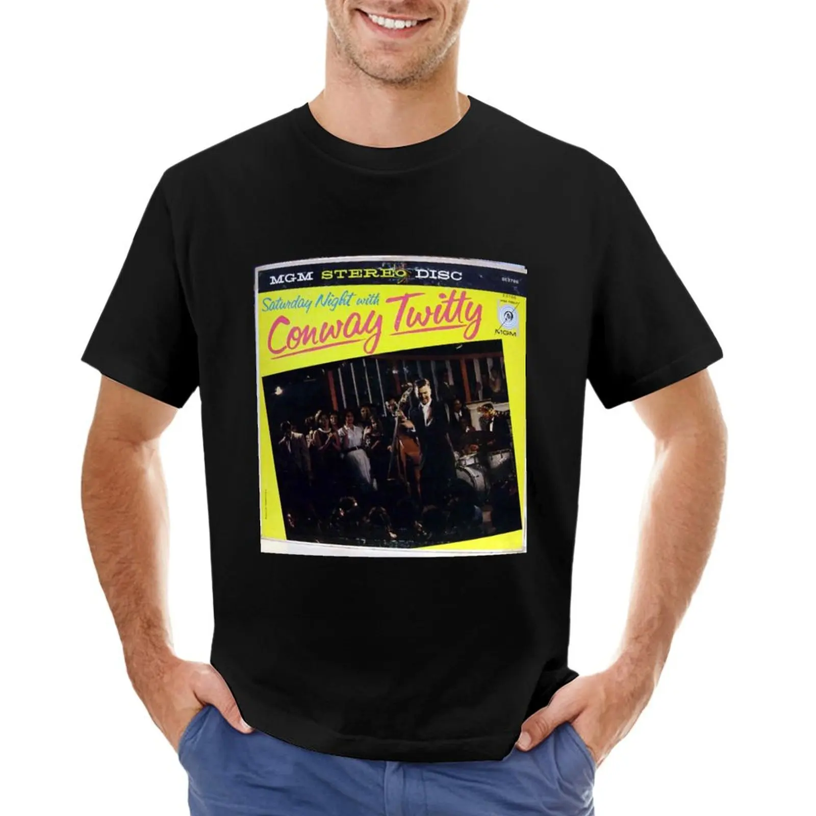 Saturday Night With Conway Twitty, 1950's Hillbilly Rockabilly lp T-Shirt tops custom t shirt mens t shirts pack