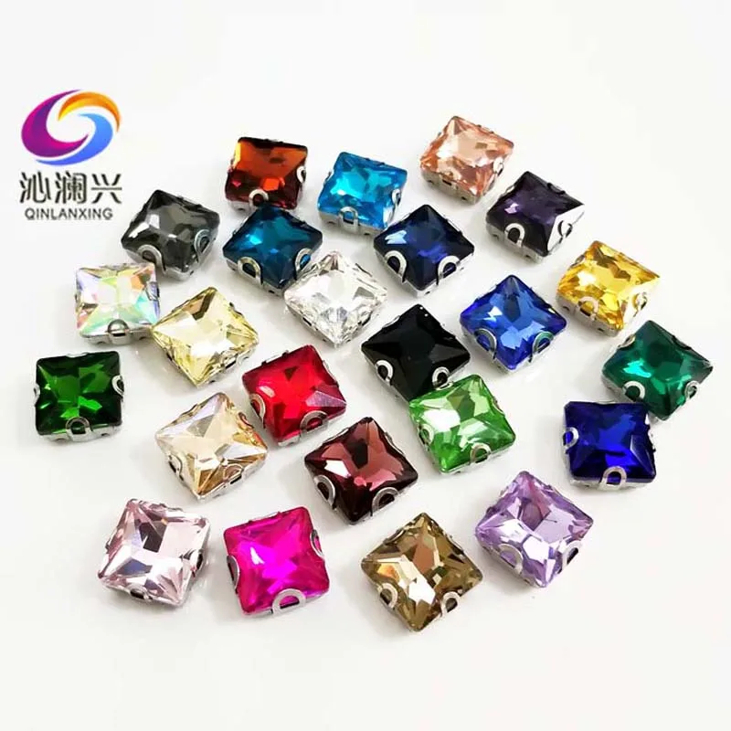 

Square Shape Setting Glass Crystal Rhinestones, Mix Color Sew on Stones, Used for Needlework, Diy/Clothing Sewing Accessories