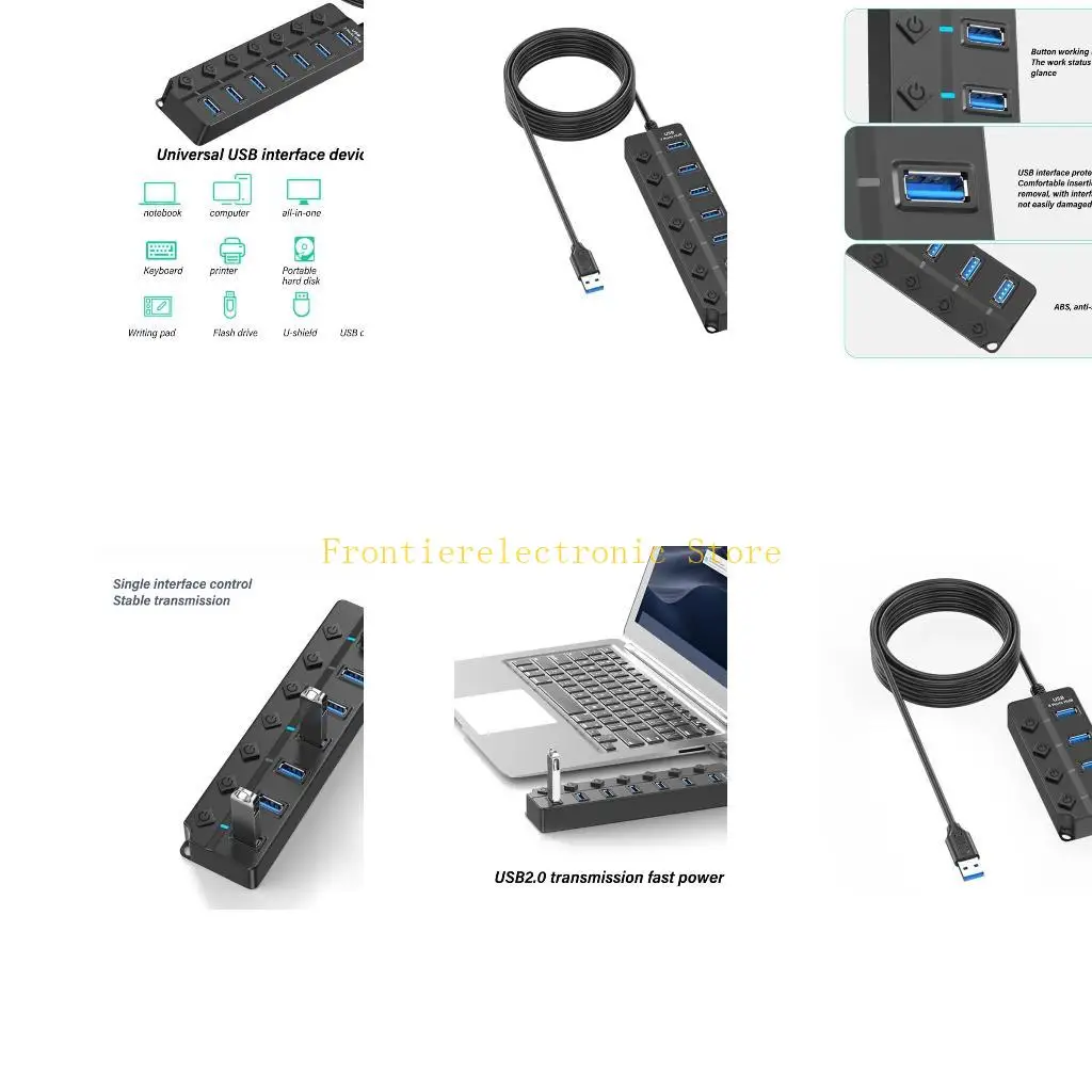 

G8DB USB-концентратор с быстрой передачей данных и 7/4-портовыми разъемами для ноутбука с жестким диском