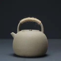Handmade rough pottery teapot Kettle Heat-resistant health care pot