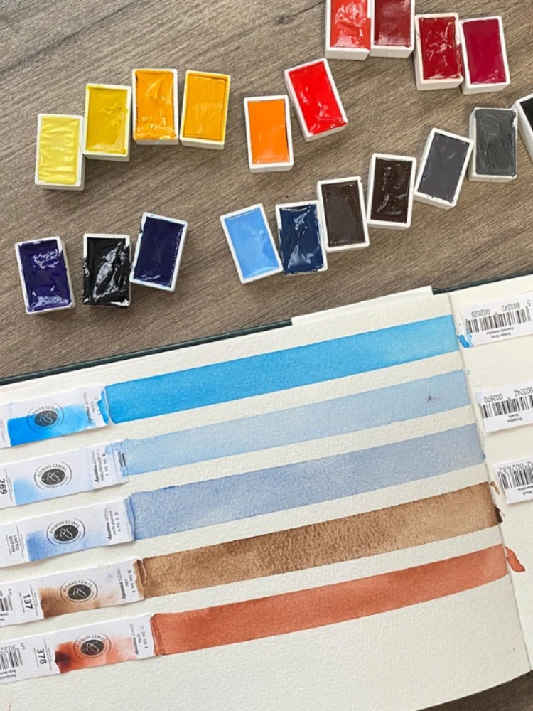 Nowy kolor polski warstwowy kolor jednolita akwarela pełny blok/półblok farba klasy artysty Fine Art Paint Stwórz pigmenty artystyczne — zdjęcie produktu 7