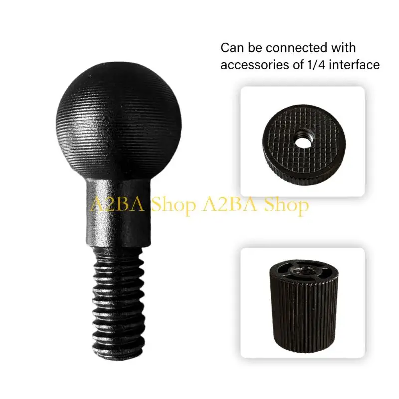A2BA 2Pcs Sturdy Ball Head to 1/4inch Converter Aluminum Design for Reliable Equipment Attachment in Photography