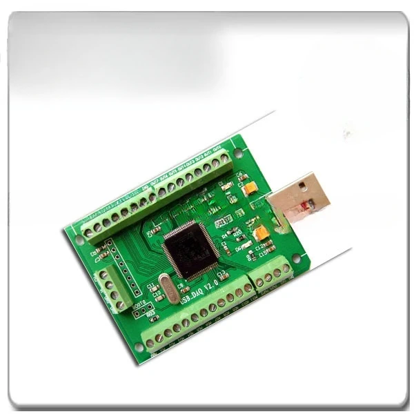 Mini USB data acquisition card -12 Road AD/2 Road DA/8 Road IO/PWM Output and measurement / counter