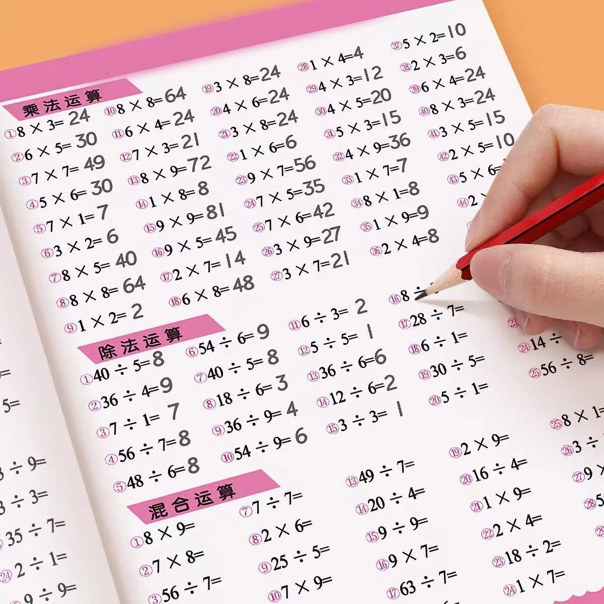 Elementary School Multiplication and Division Workbook: 99 multiplication tables, division and mixed arithmetic exercises