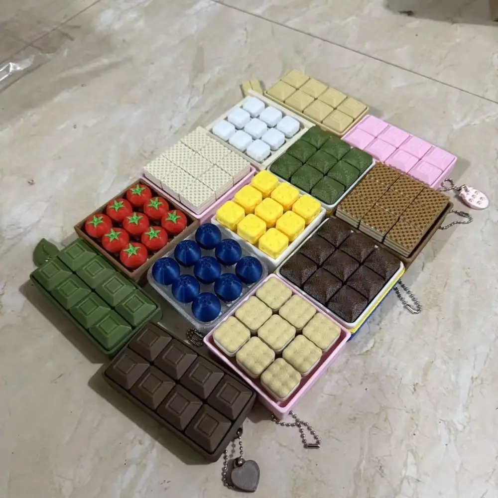 NineGrid Fruit Keycaps Clicker 3D Printed Simulation Press Button Keychain Bag Pendants PLA Material Keyboard Pendants Backpack