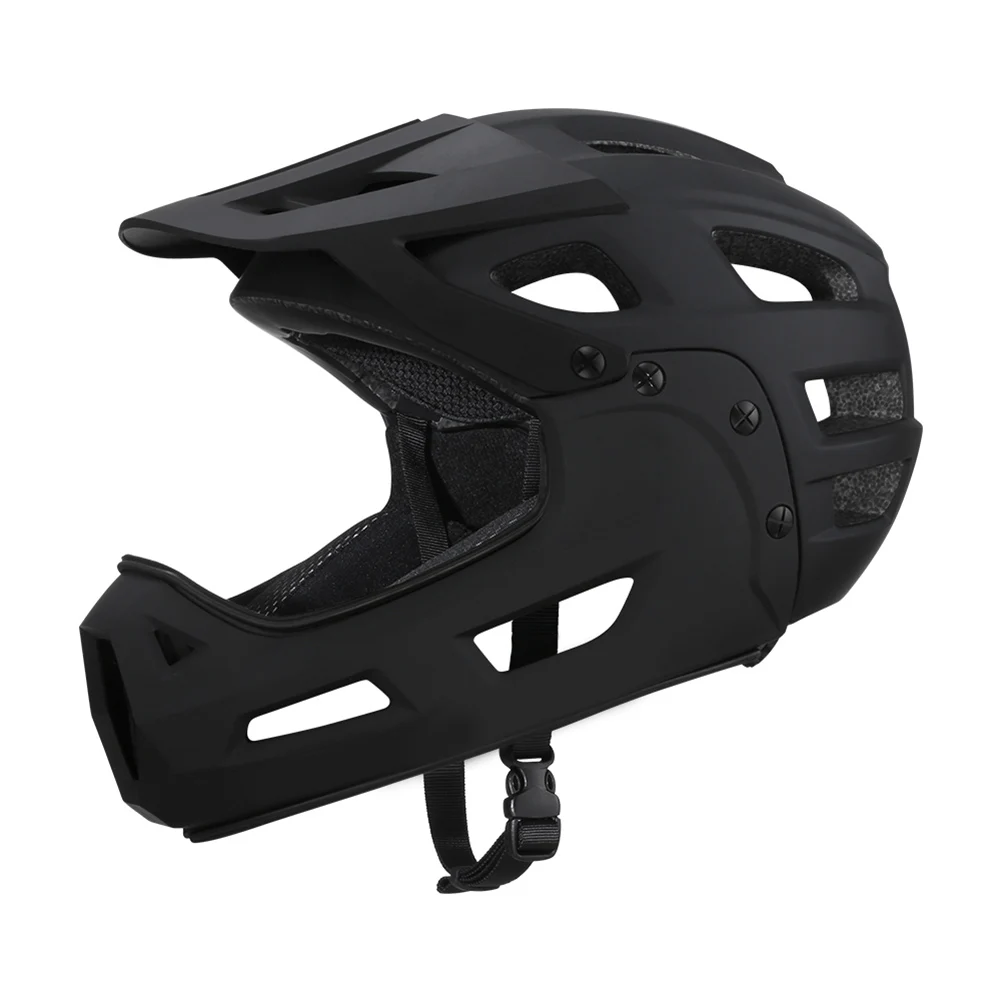 Discovery Full Face Bicycl Helmet With Removable Chin Guard Visor Ventilated Mountain MTB Bike Helmet M/L(54-61CM)