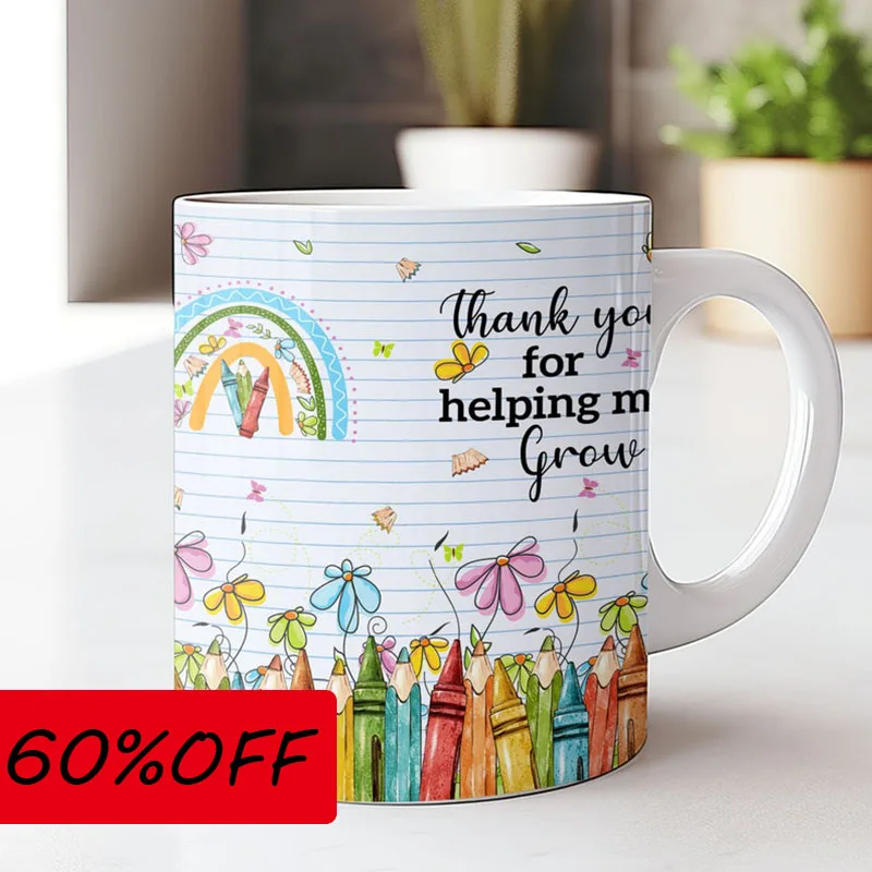 Custom School Teacher Gift Mug Design - Digital Sublimation Template for 11oz & 15oz Cups- gift for Teachers' Day