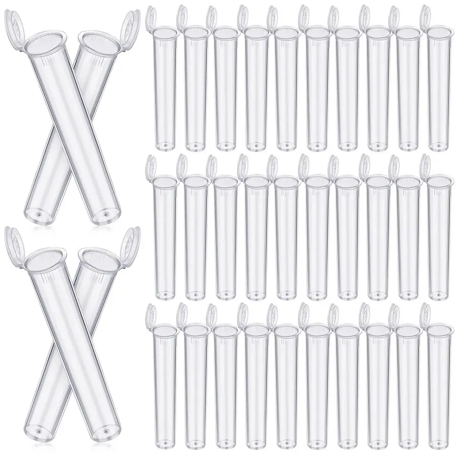 

300 Pcs Clear 116 mm Plastic Tube Container with Lids Bulk Waterproof Sealing Container with Lids