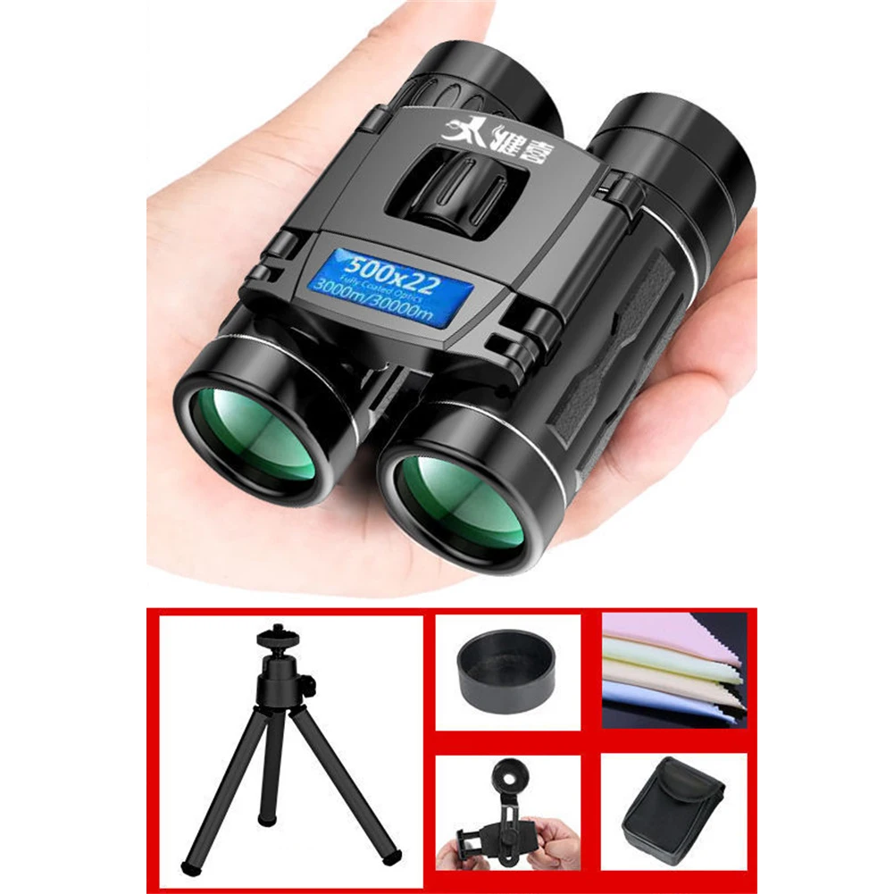 

500X25 Portable Hd Zoom 5000M/50000M Binoculars Telescope Powerful Folding Long-Distance Vision Hunting Outdoor Camping Sports