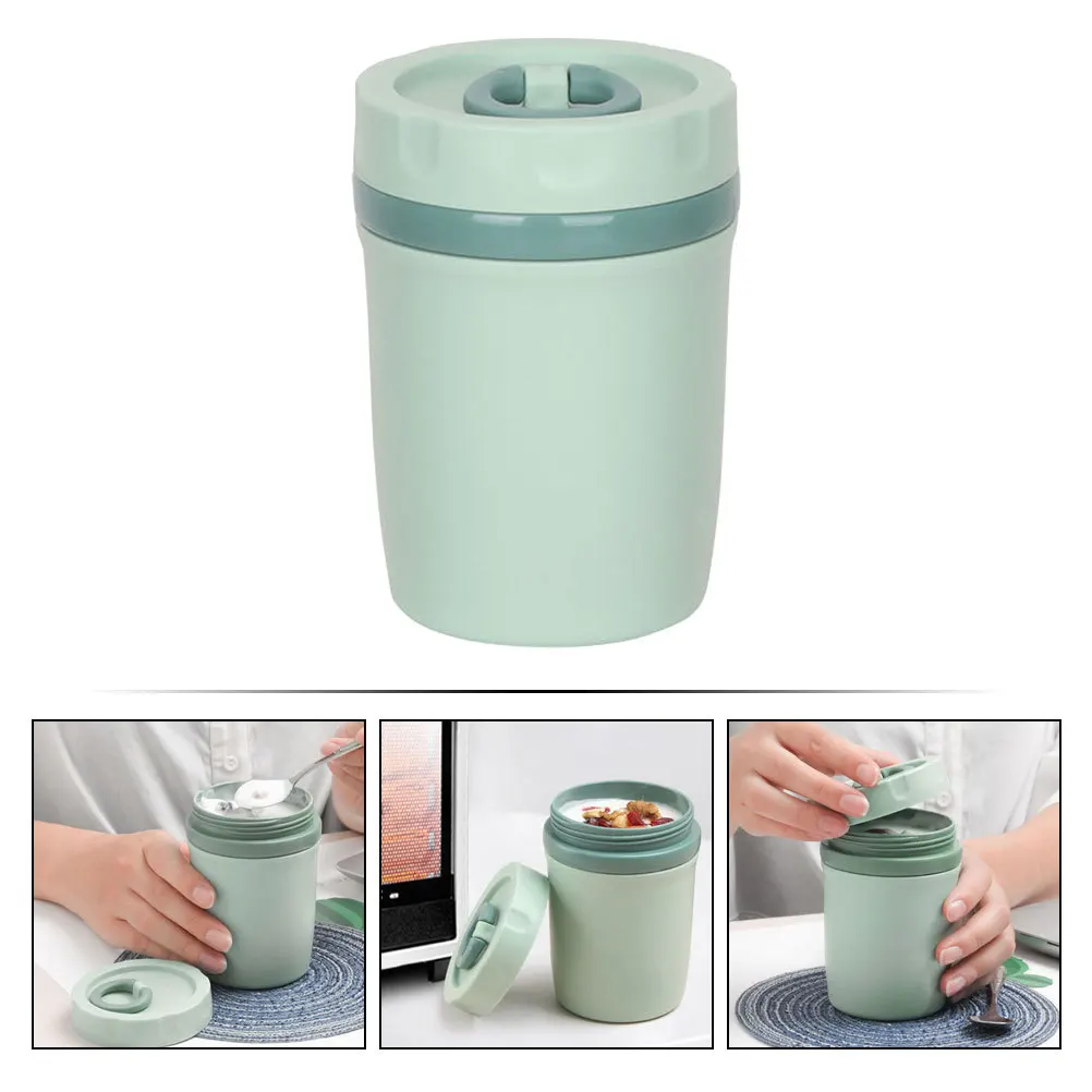 

Sealed Soup Cup Portable Double-Layered Thermal Insulation Food Jar Leak-Proof Porridge Container For Office School Travel