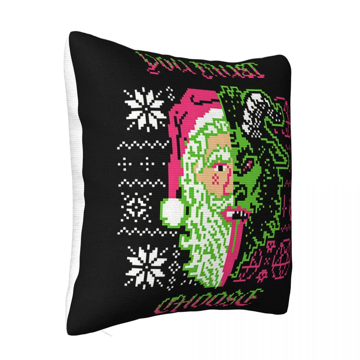 Santa Krampus Christmas You Must Choose Xmas Festive Gift Top Vintage Creative Swag Pillow Case