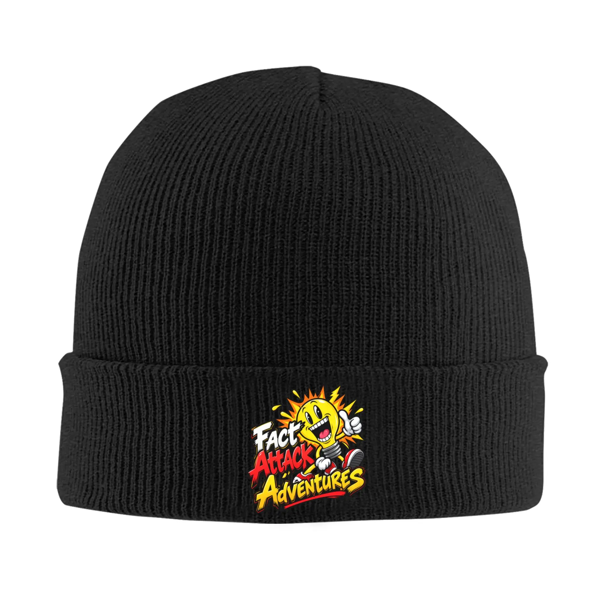 Fact Attack Adventures Lighty Knit Cuff Beanie For Women Men  Warm Winter Skullies Knitted Caps