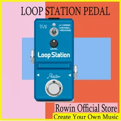 Rowin LN-332AS Guitar Mini Loop Station SD Card Pedal Looper Effect Pedals With 10 Min Recording Unlimited 3 Modes True Bypass