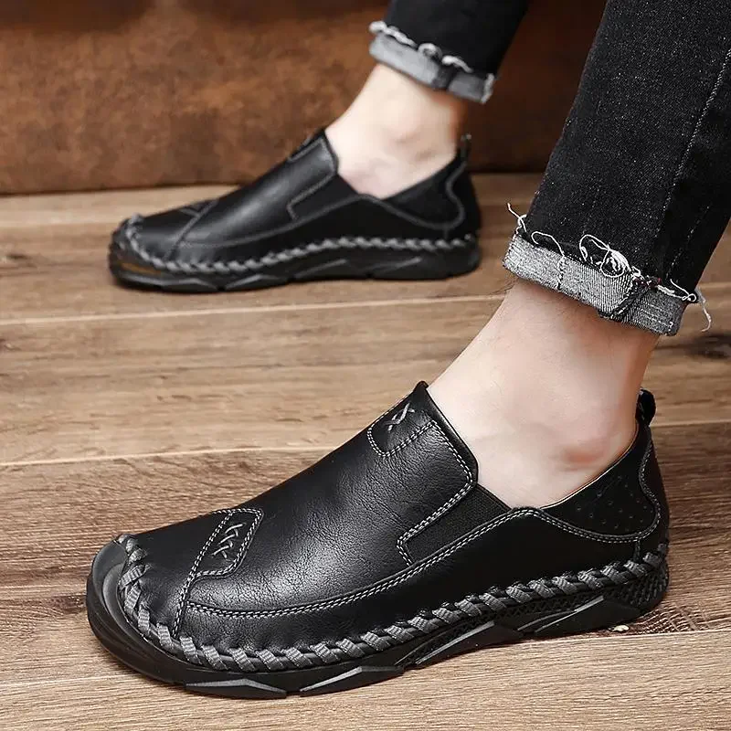 

Men's Shoes Men's Shoes 2024 Summer Single Layer Cowhide Soft Leather Breathable Casual Shoes Genuine Leather