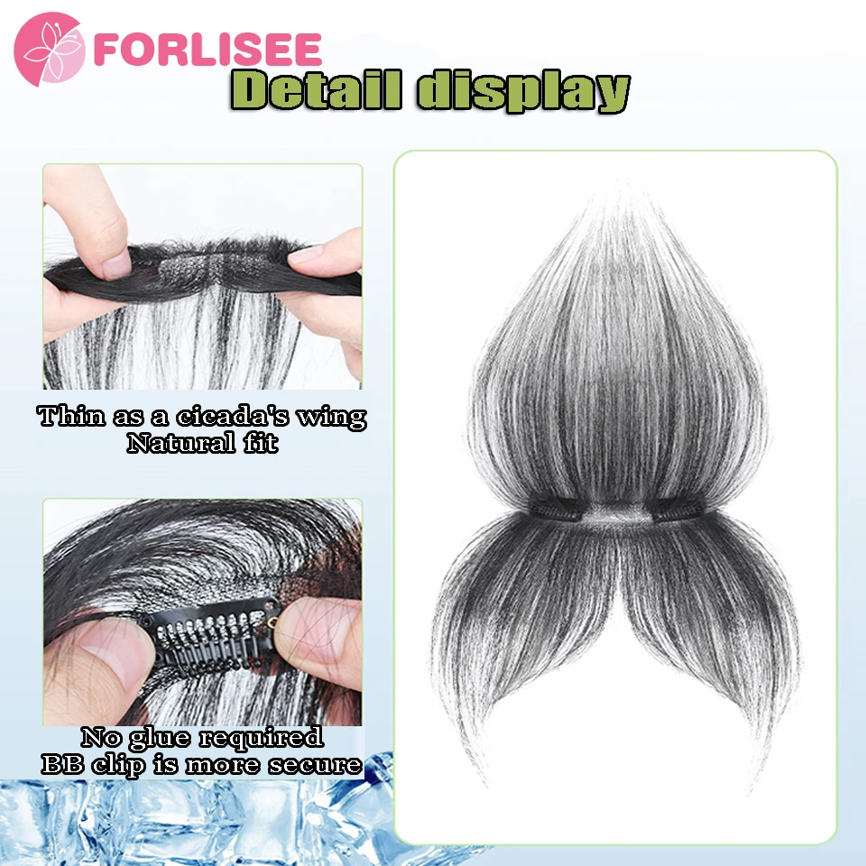 FORLISEE Bangs Wig Women\'s Summer Wig Patch Lanugo Bangs Natural Forehead Invisible And Traceless Hairline Wig Patch